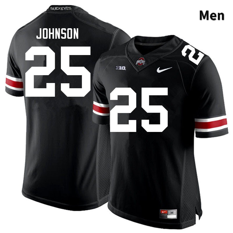 Ohio State Buckeyes Jaylen Johnson Men's #25 Black Authentic Stitched College Football Jersey